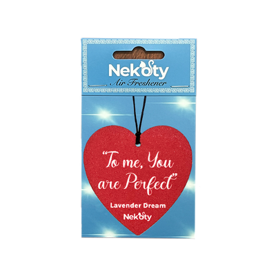 Heart Shaped Air Freshener - "To me, You are Perfect"