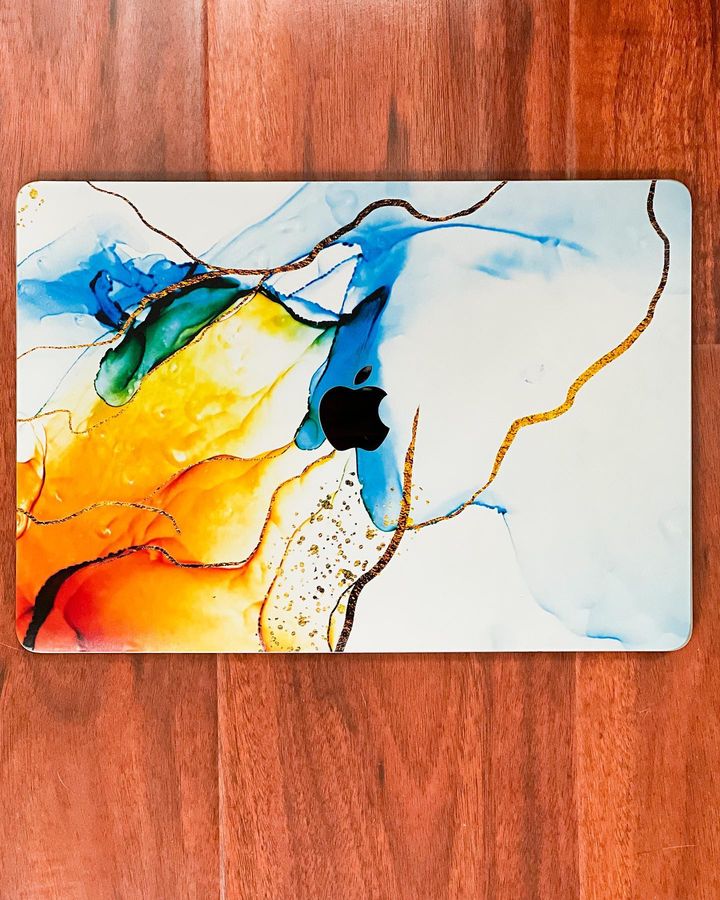 Fire & Ice Marble Textured Laptop Skin