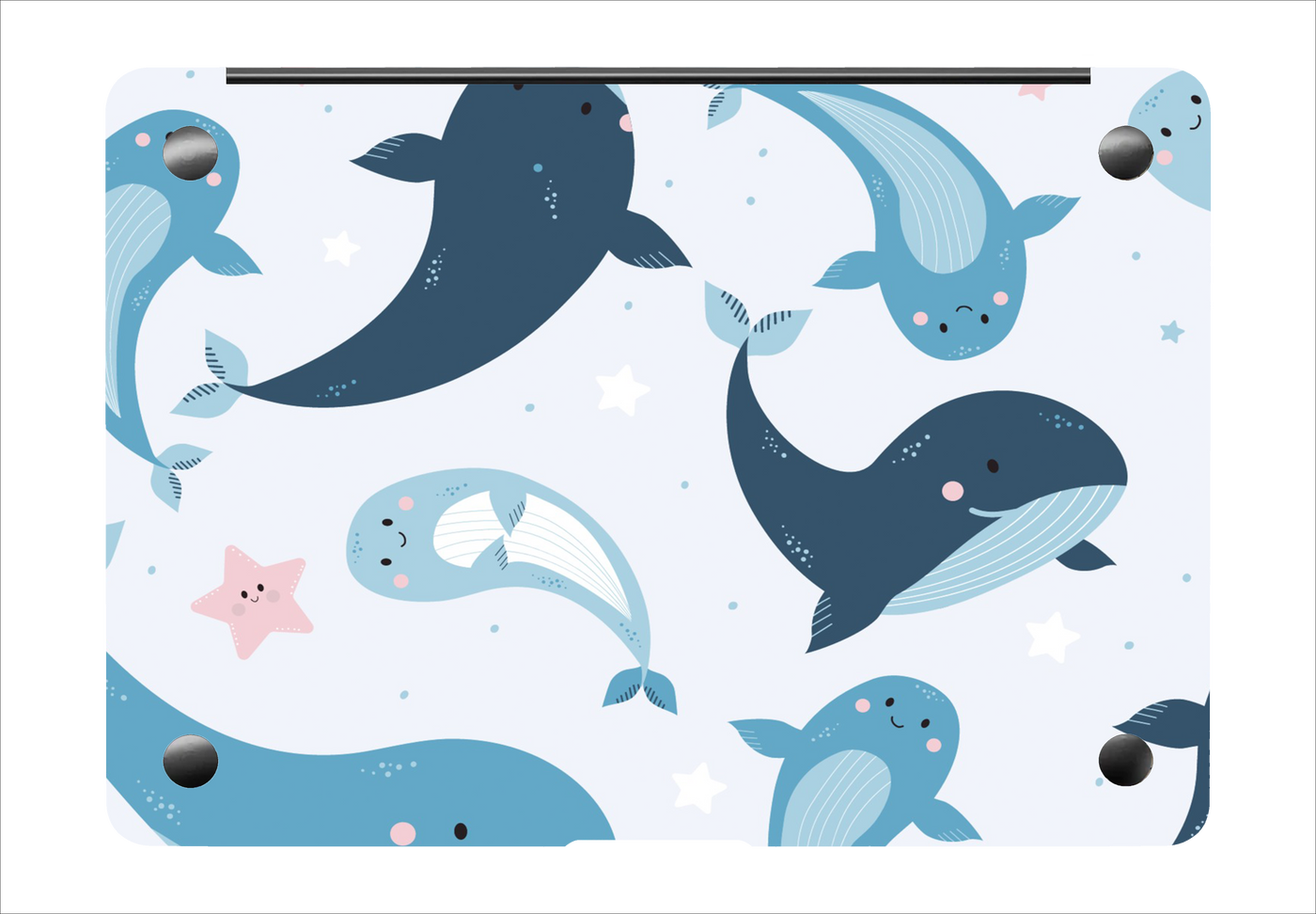 Cute Whales Textured Laptop Skin