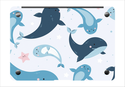Cute Whales Textured Laptop Skin