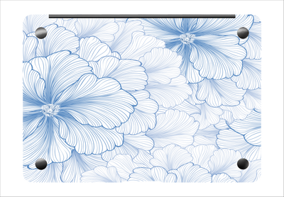 Blue Flowers Textured Laptop Skin