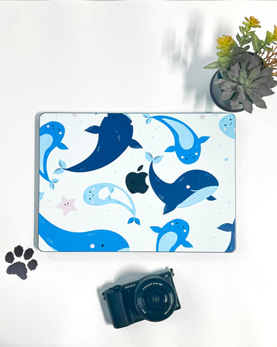 Cute Whales Textured Laptop Skin
