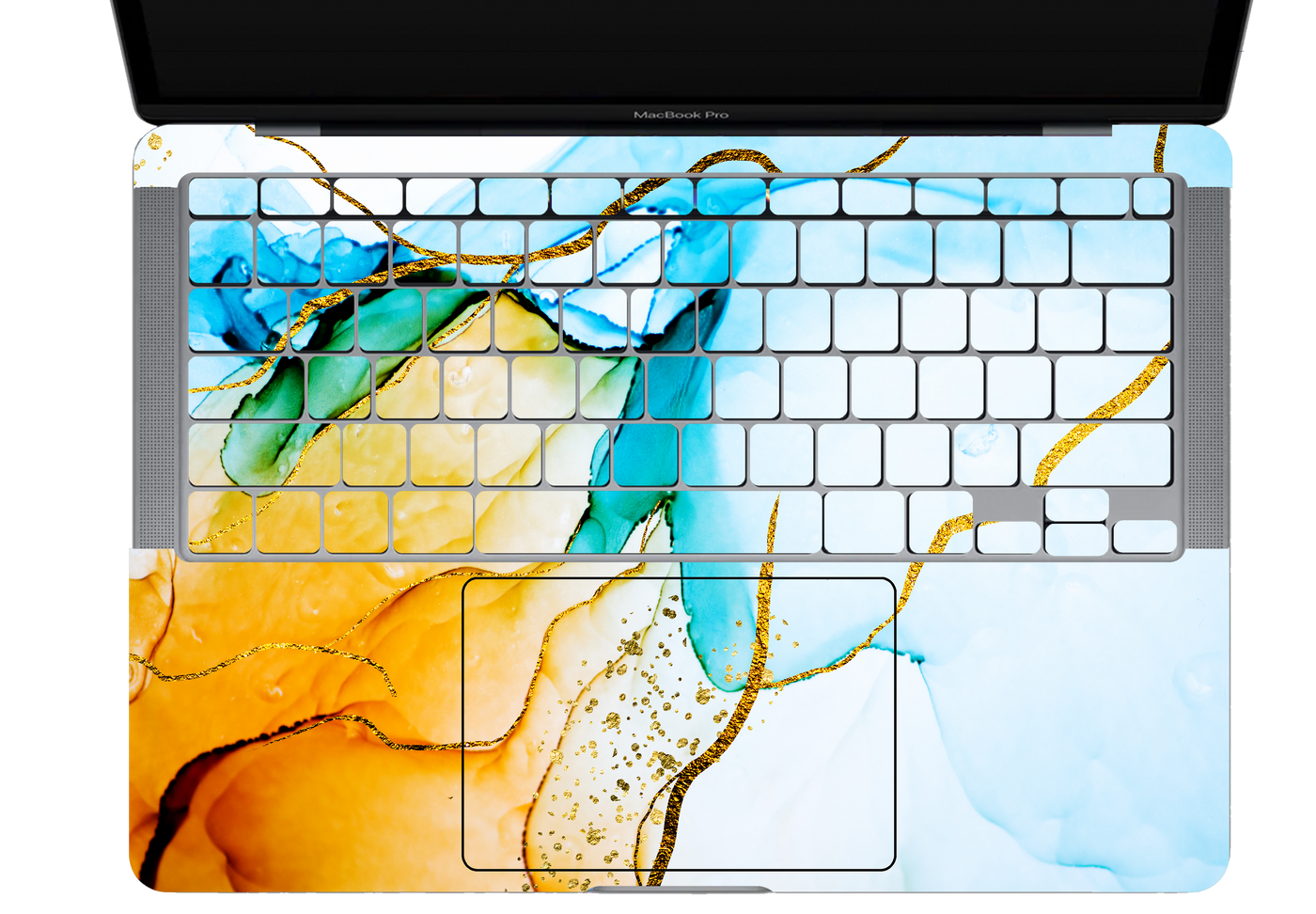 Fire & Ice Marble Textured Laptop Skin