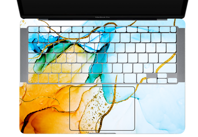 Fire & Ice Marble Textured Laptop Skin