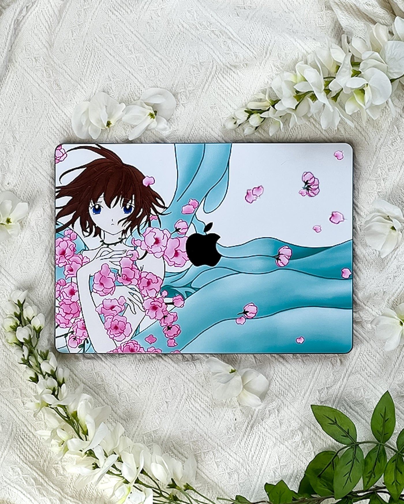 Flower Maiden Textured Laptop Skin