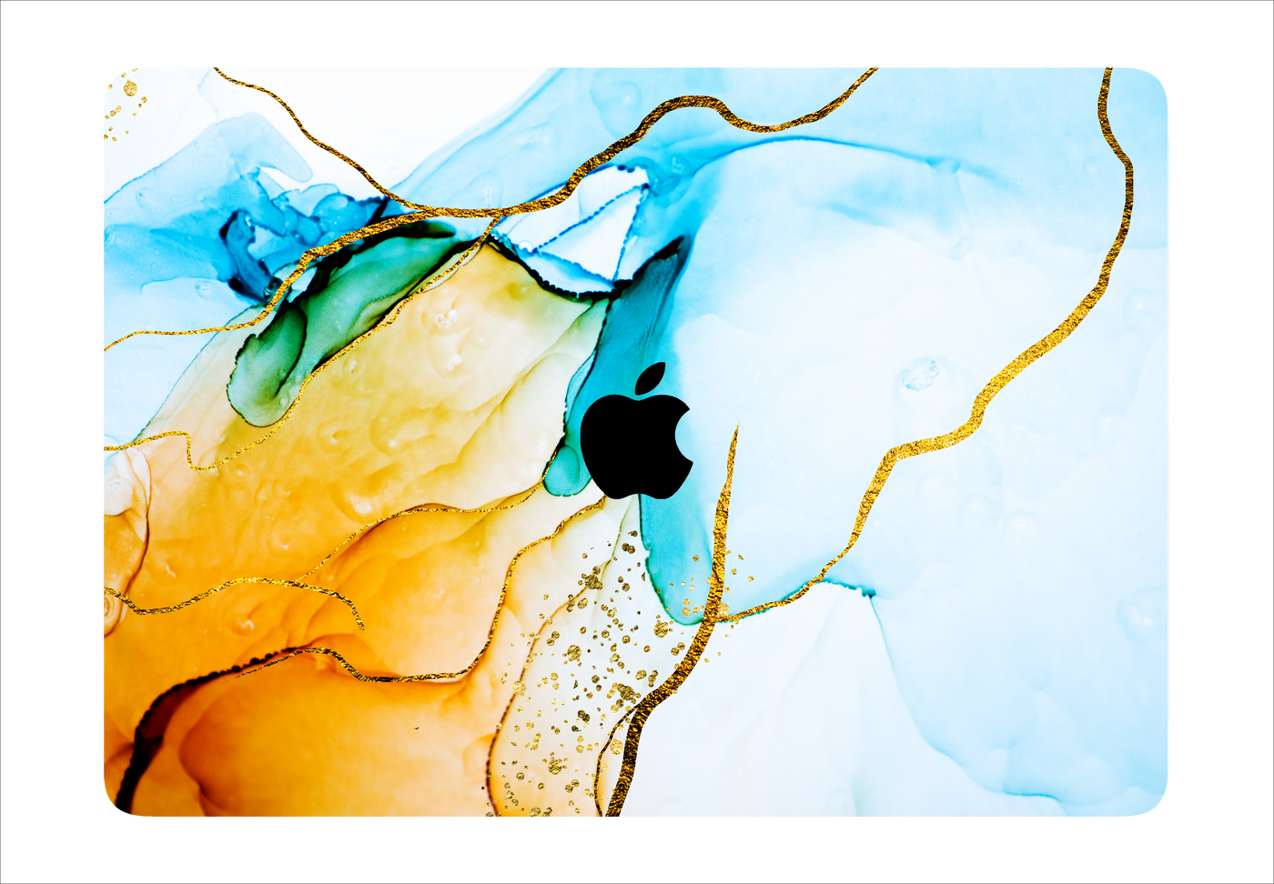 Fire & Ice Marble Textured Laptop Skin