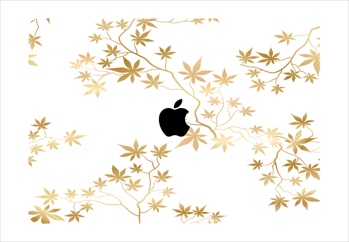 Golden Leaves Textured Laptop Skin