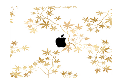 Golden Leaves Textured Laptop Skin